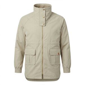 LiV Outdoor Women's Size Large Wind Proof Water Repellent Softshell‎ Khaki Long